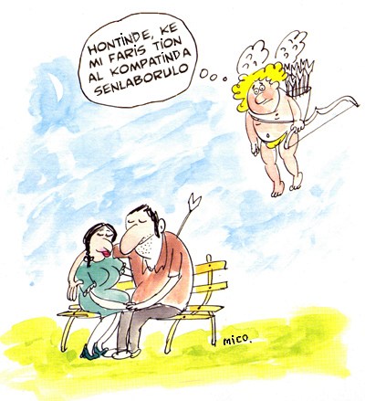 © Karikaturo far Karlo Marjo Gaĝego Arango: MICO